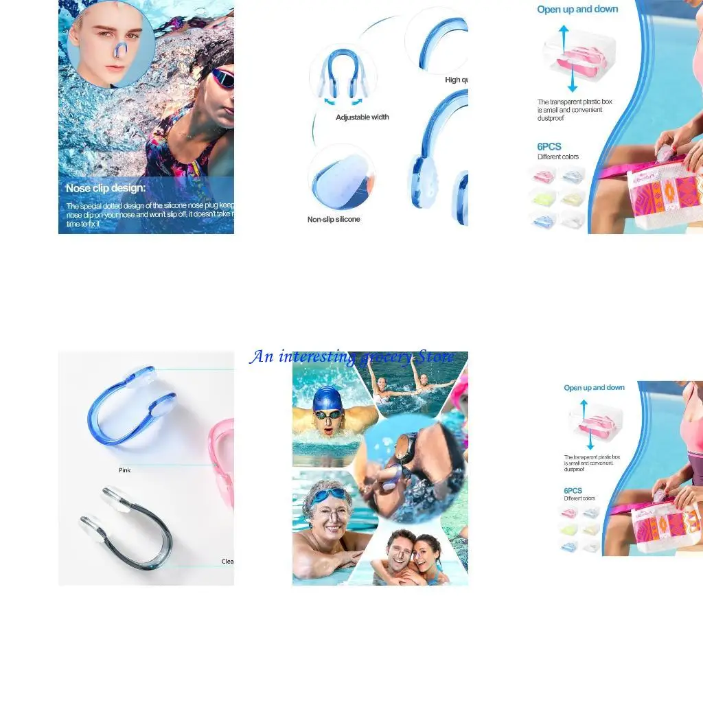652D Nose Clip Swimming Waterproofed Silicones Swim Nose Protectors Nose Stoppers