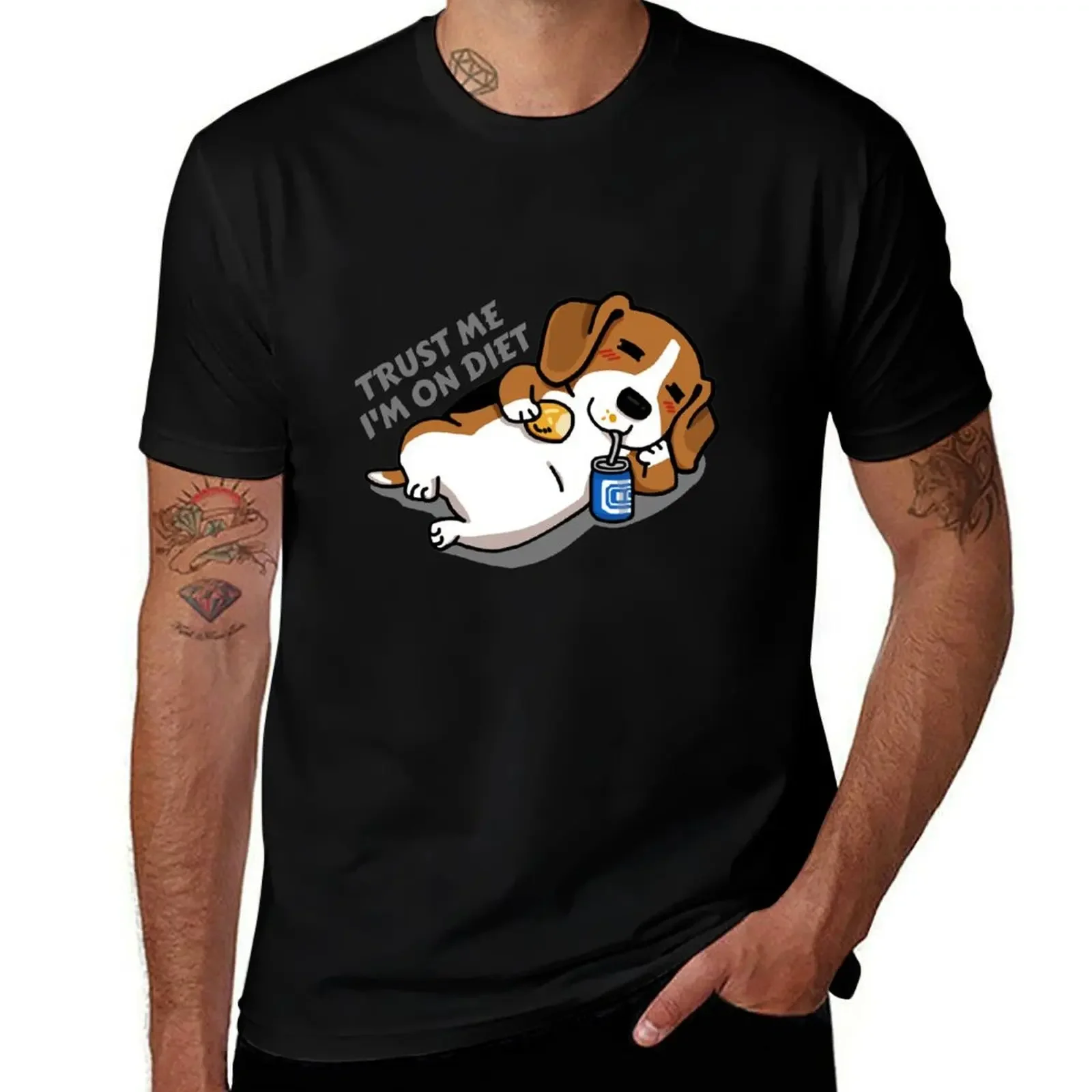 

Trust Me I'm On Diet Beagle T-Shirt street wear boys animal print mens tall t shirts