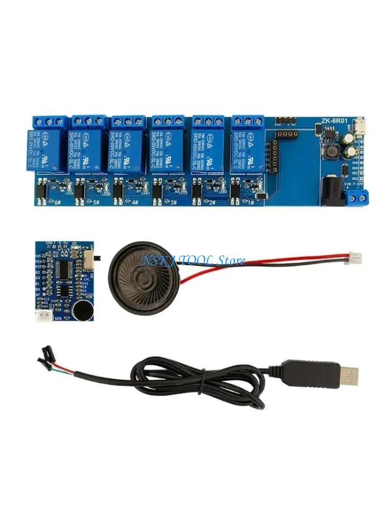 

L8RC Upgraded Voice Recognition Module with Microphone Speech Recognition Voice Control Board Suitable for Smart Home Compact