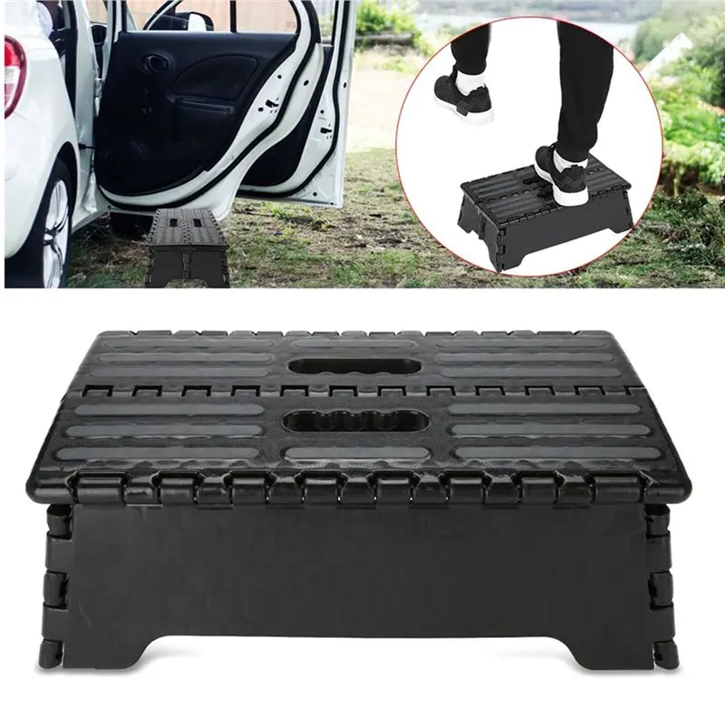 2025 حار نمط الحمام استخدام خطوة البراز للطي المحمولة سلم أسود لكبار السن الحوامل السفر #2