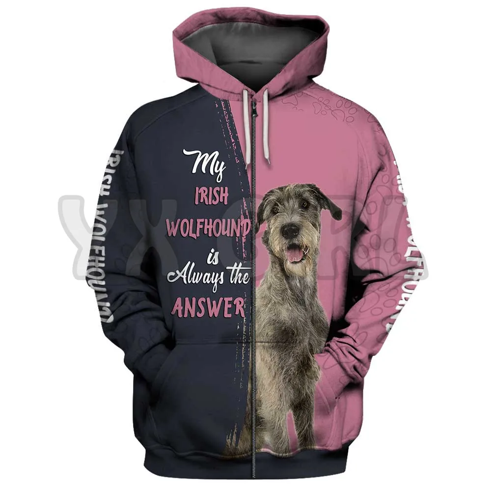 My English Bulldog Is Always The Answer  3D Printed Hoodies Men For Women Unisex Pullovers Zipper Hoodie Casual Street Tracksuit