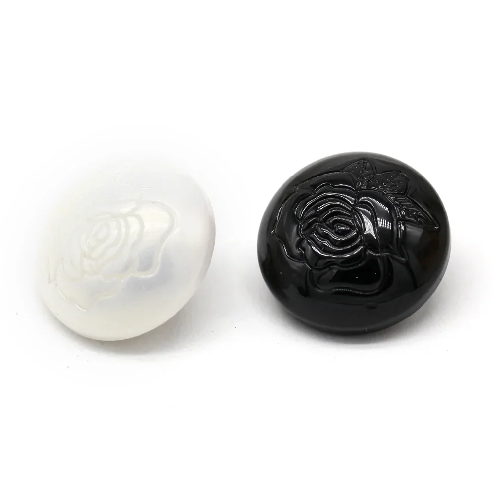 DOTOLLE 6Pcs/set Rose Carved Metal Shank Buttons For Clothing Retro Coat Suit Cardigan Winter DIY Crafts Sewing Accessories