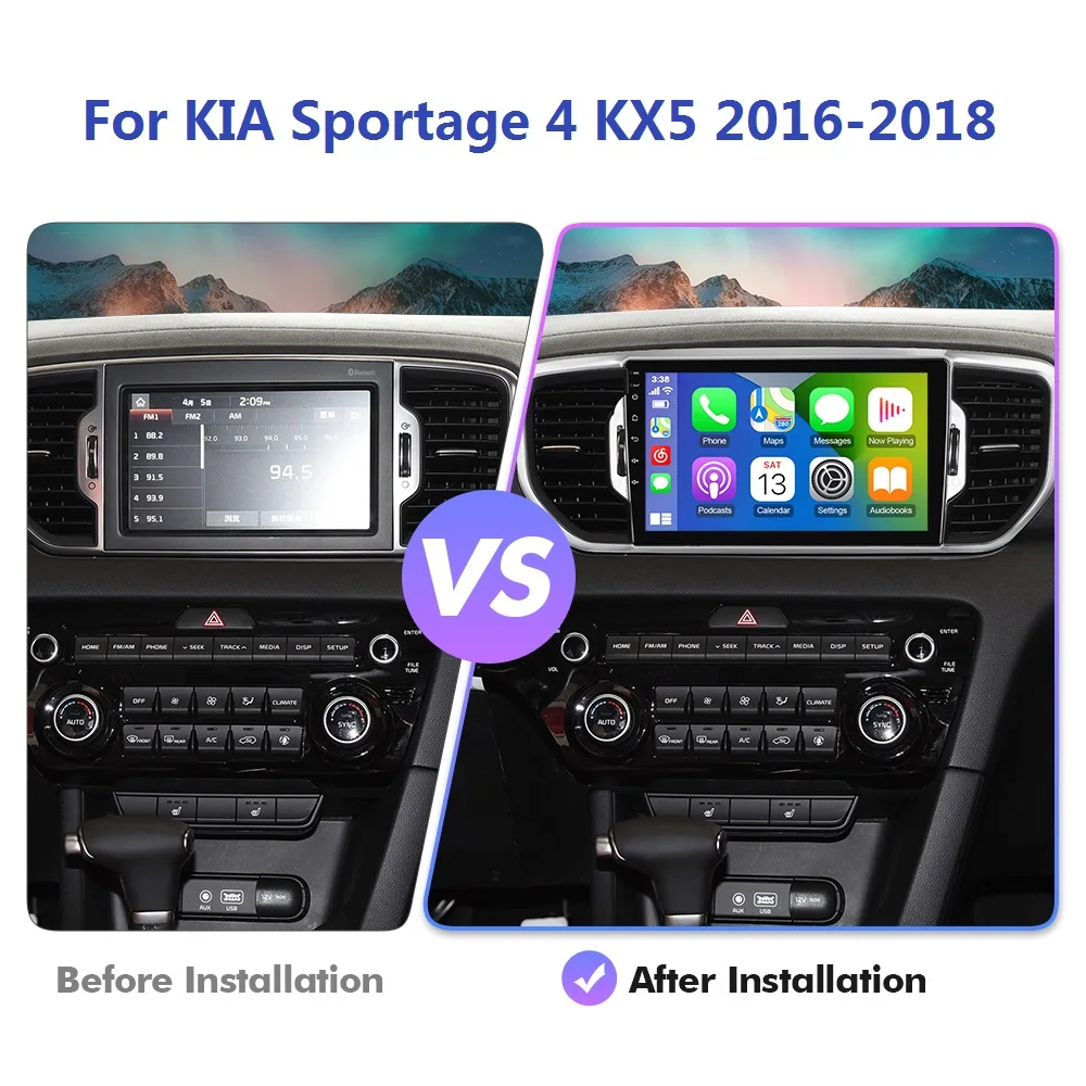 

Isudar T78P 12+256gb Android13 Auto Radio Player For For KIA Sportage 4 KX5 Multimedia with frame 2K screen Wireless CarPlay