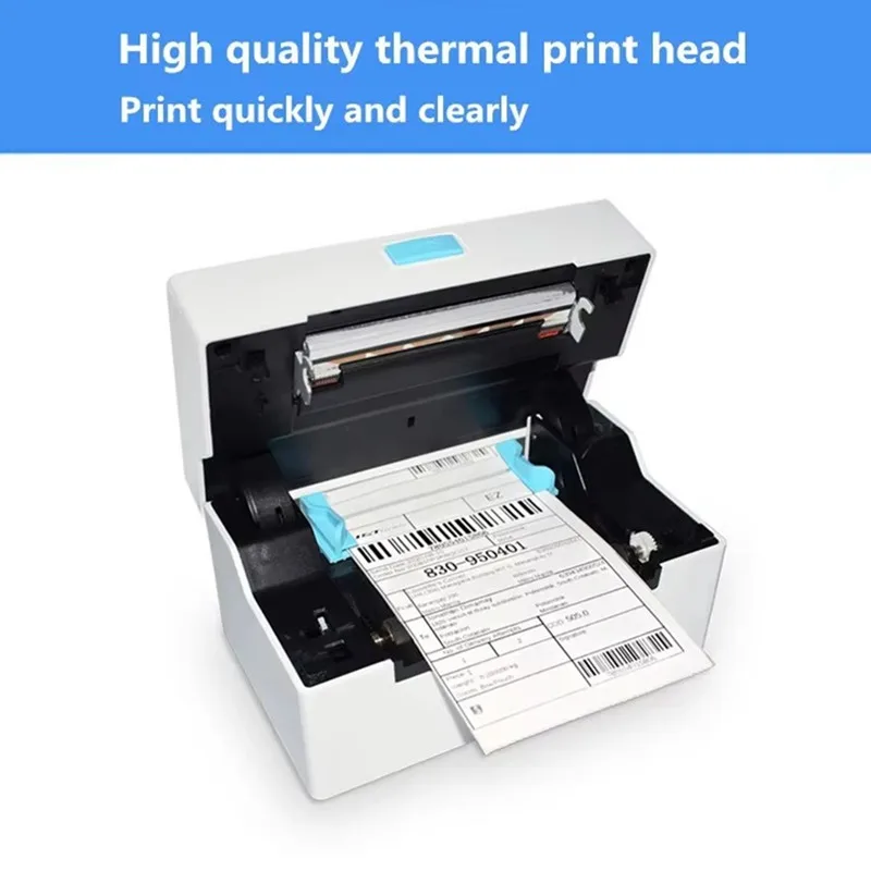 طابعة حرارية 4 بوصة Amazon FBA DHL FedEx UPS Express Waybill 100X150mm USB سماعة لاسلكية تعمل بالبلوتوث طابعة ملصقات الشحن 160 مللي متر/ثانية #4