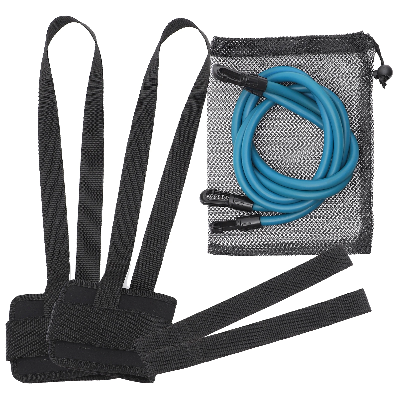 

1 Set Swimming Resistance Training Belt Ankle Wraps Portable Swim Trainer Gear For Pool Exercise Adults Fitness Bands Cords