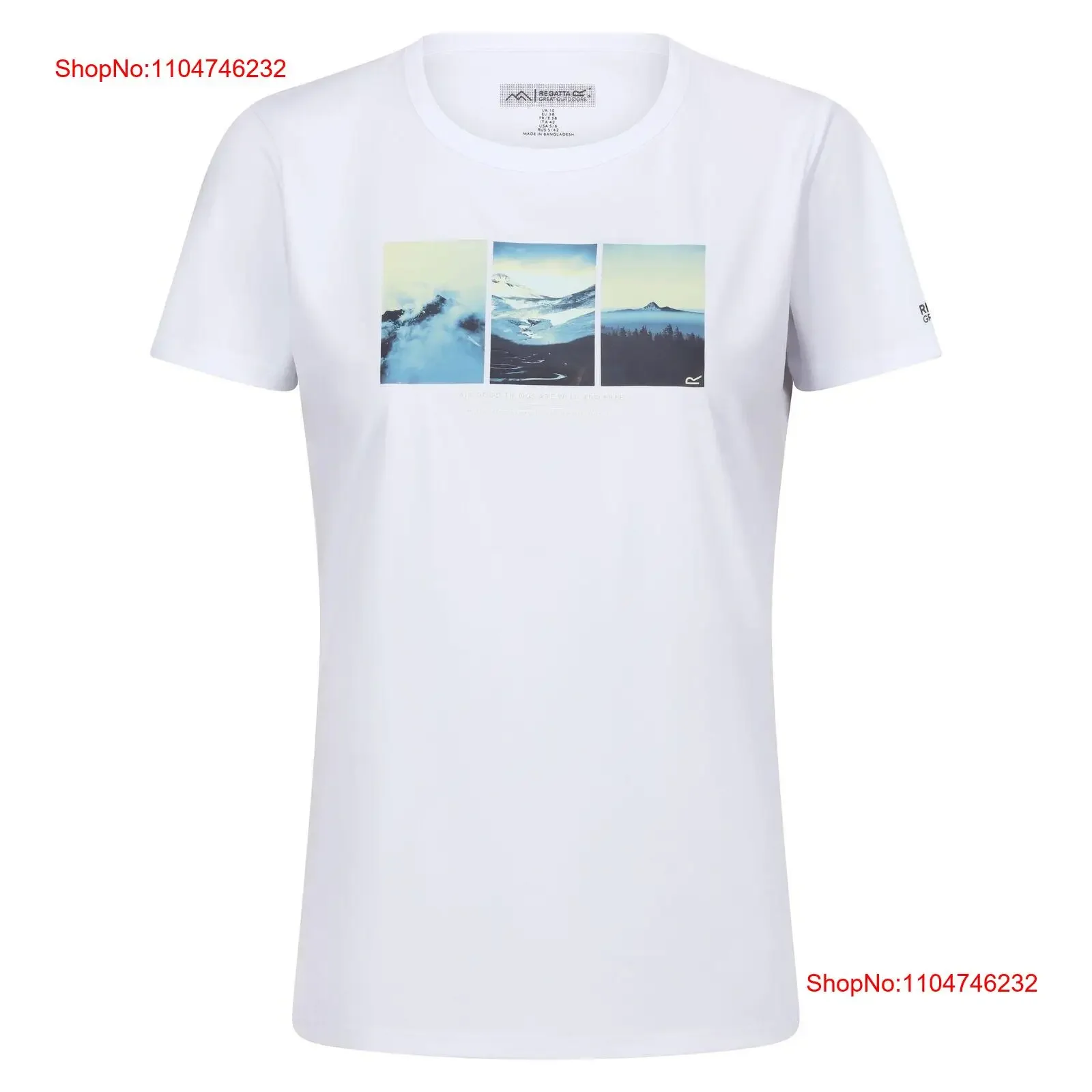 Regatta Camiseta de montaña Fingal VIII para mujer RG9846 vintage lavada ropa de diseñador Unisex elegante informal ligeramente