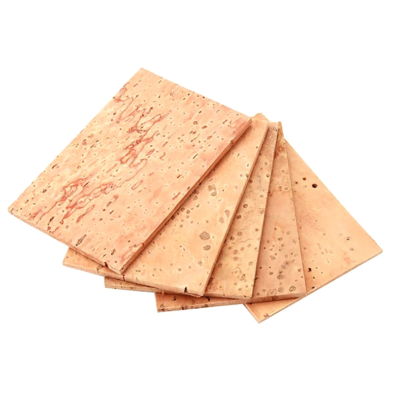 50Pcs Saxophone Neck Cork Sheet 2Mm Soprano Tenor Alto Saxophone Clarinet Joint Natural Neck Cork Sheet Natural Kit