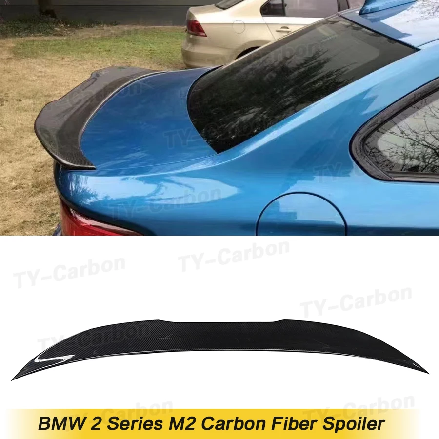 Rear Trunk Spoiler Boot Lip Wing Spoiler For BMW 2 Series F87 M2 F22 220i M235i Coupe 2015 - 2019 Carbon Fiber PSM Style