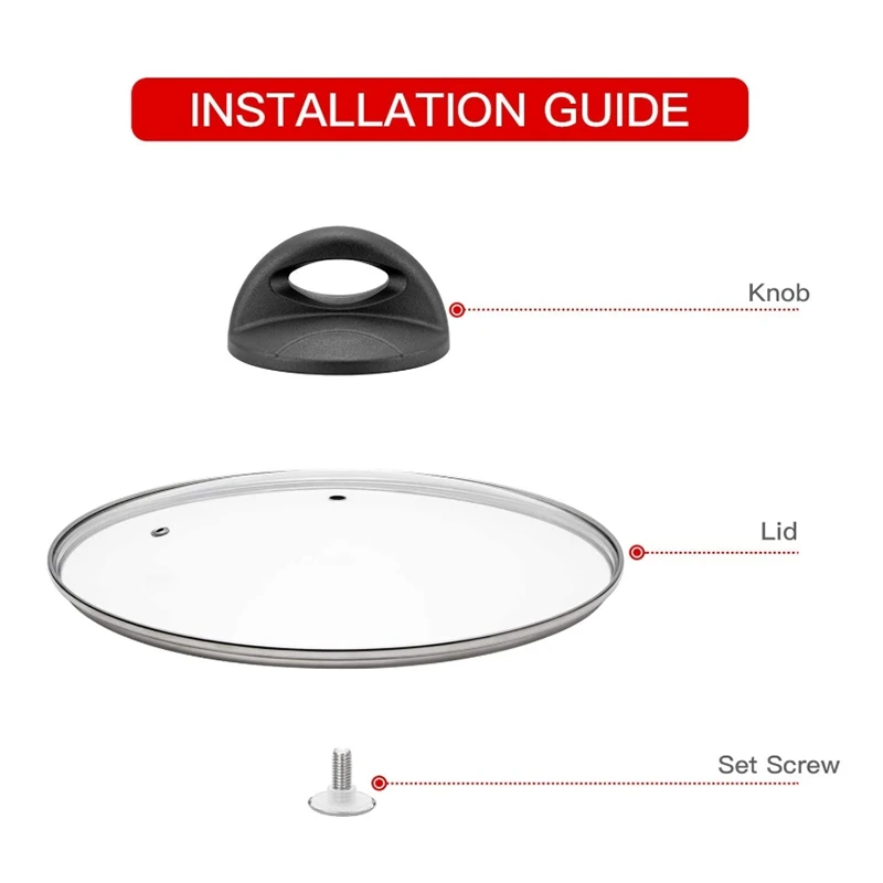 Lèvent de remplacement universels de couvercle de casserole, couvercle de casserole de degré de chaleur tenant Foy