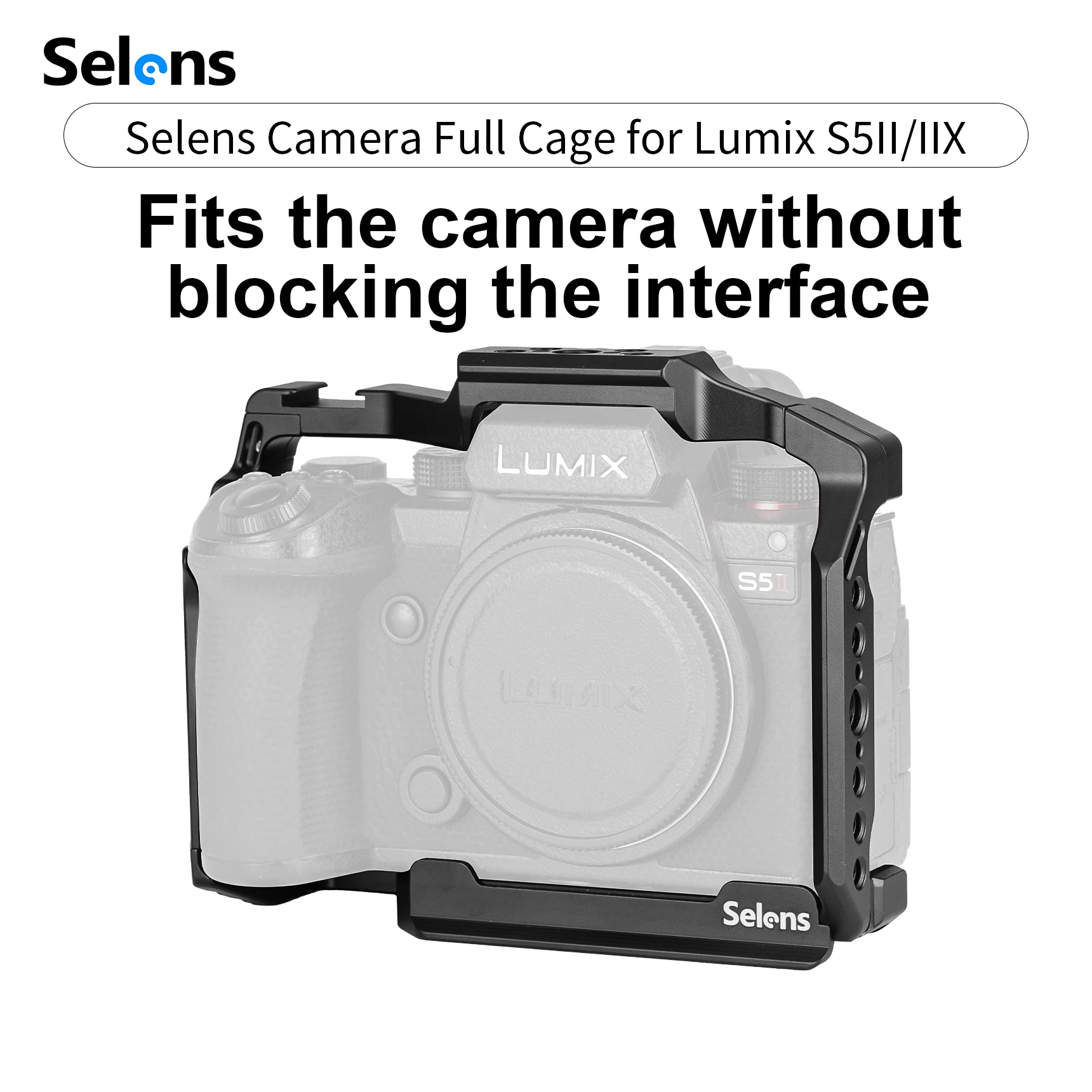 Selens Professional Camera Full Cage Photography Accessories Aluminum Alloy Video Production Equipment For Lumix 5II / S5IIX