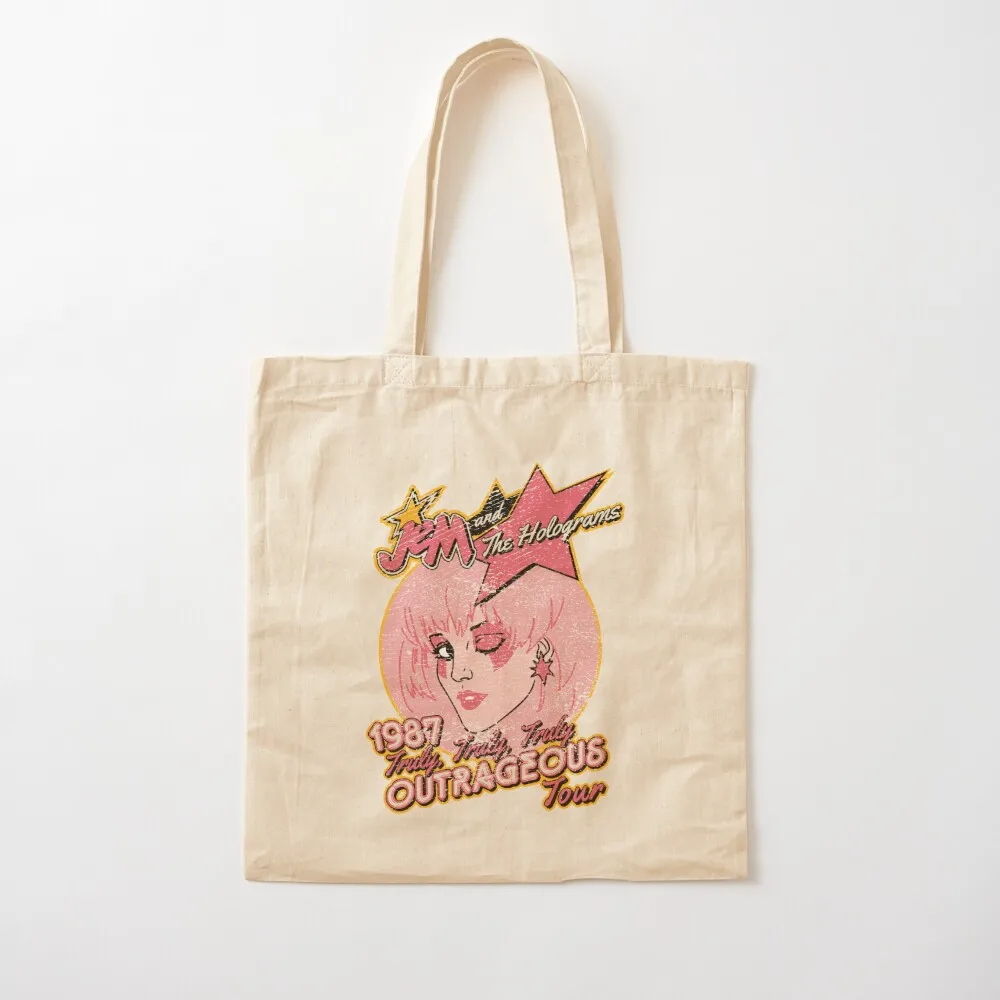 

Jem and The Holograms Tour- Distressed Tote Bag tote bag canvas reusable shopping bag handbag bags for women Canvas Tote