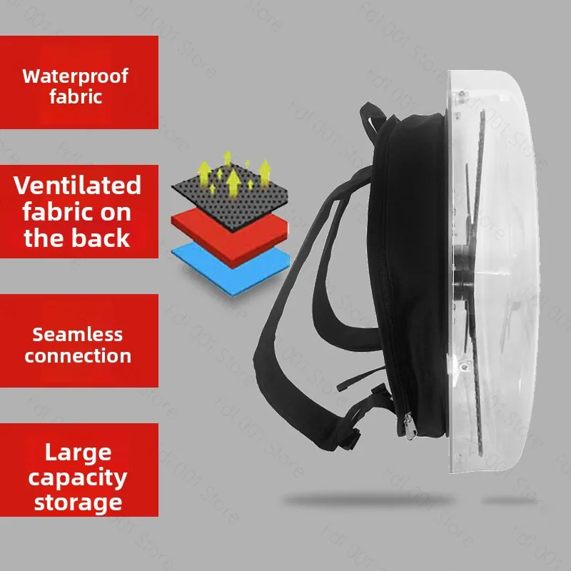 43Cm Naked Eye Screen-less Projection Advertising Machine, Outdoor Publicity Mobile Power Supply Backpack Cover
