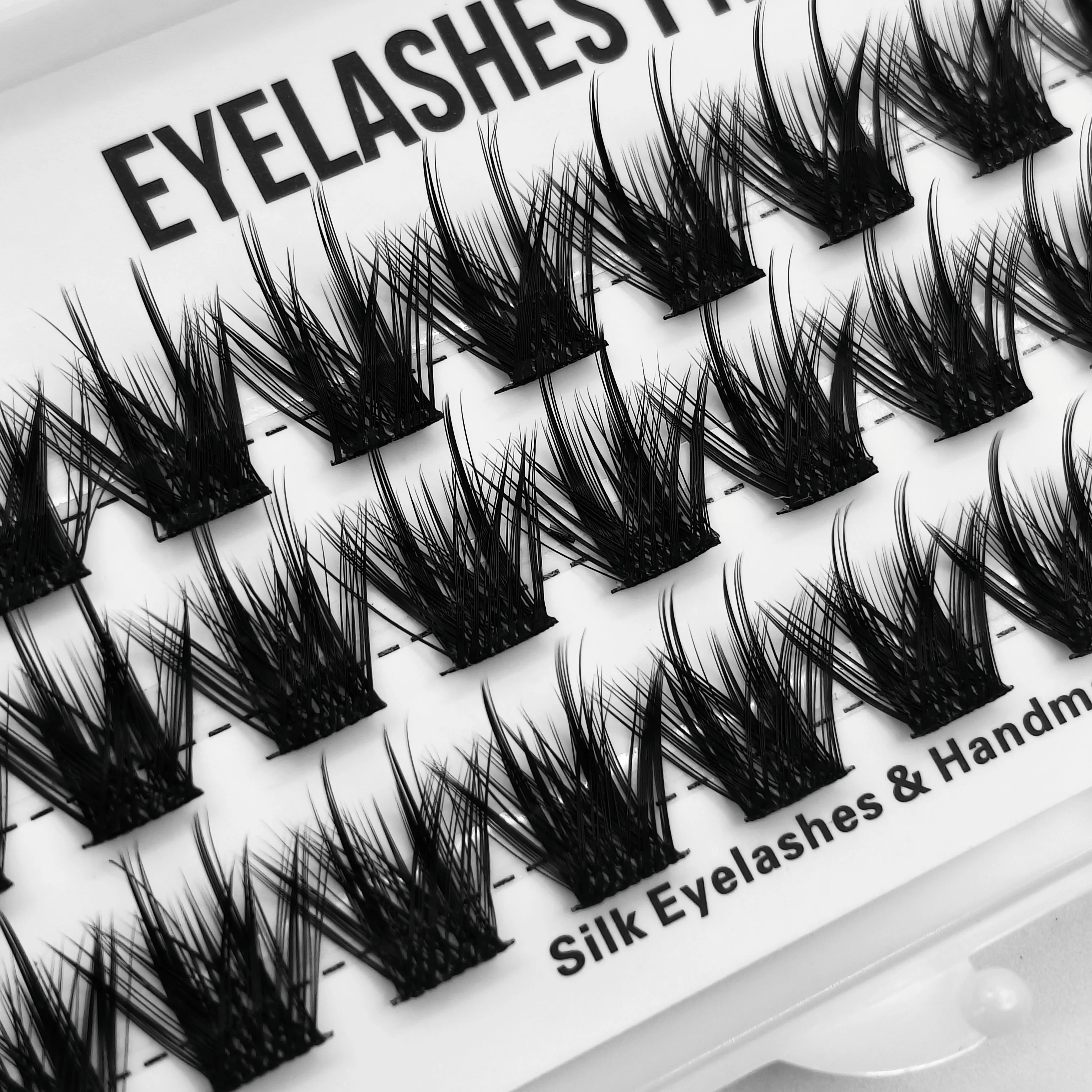 Z021 DIY Hand Made Eyelash Extension Segmented Flase Lashes  Lash Bundles Soft Ribbon Strip Eyelashes Makeup Lashes NEW