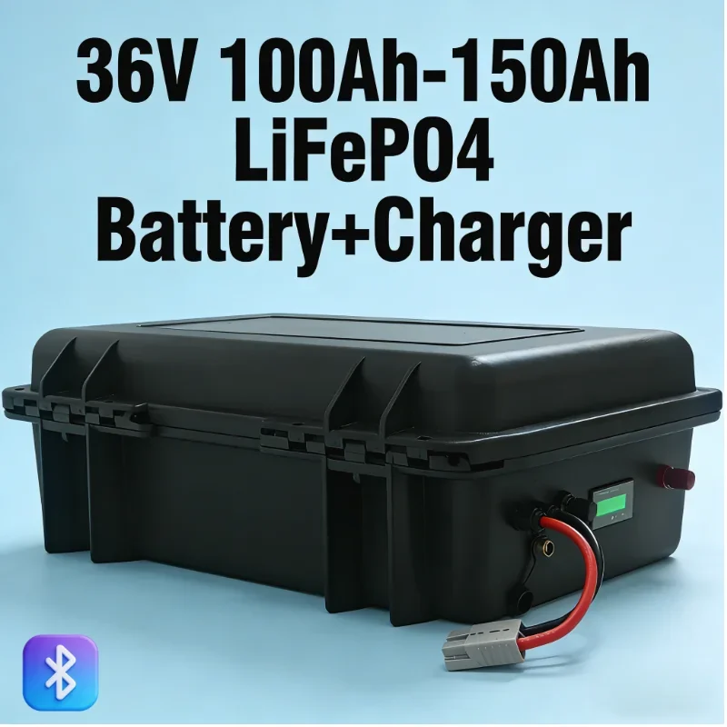 

Аккумулятор LiFePO4 36В (100Ач-150Ач) | Блютуз BMS 100А-150А, выходная мощность 2000-4000 Вт для мощных гольф-каров и морских судов.