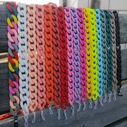 FishSheep Mode 2022 Neue Acryl Sonnenbrille Ketten Lanyard Für Frauen Bunte Matte Maske Kette Riemen Halter Schnur Zubehör