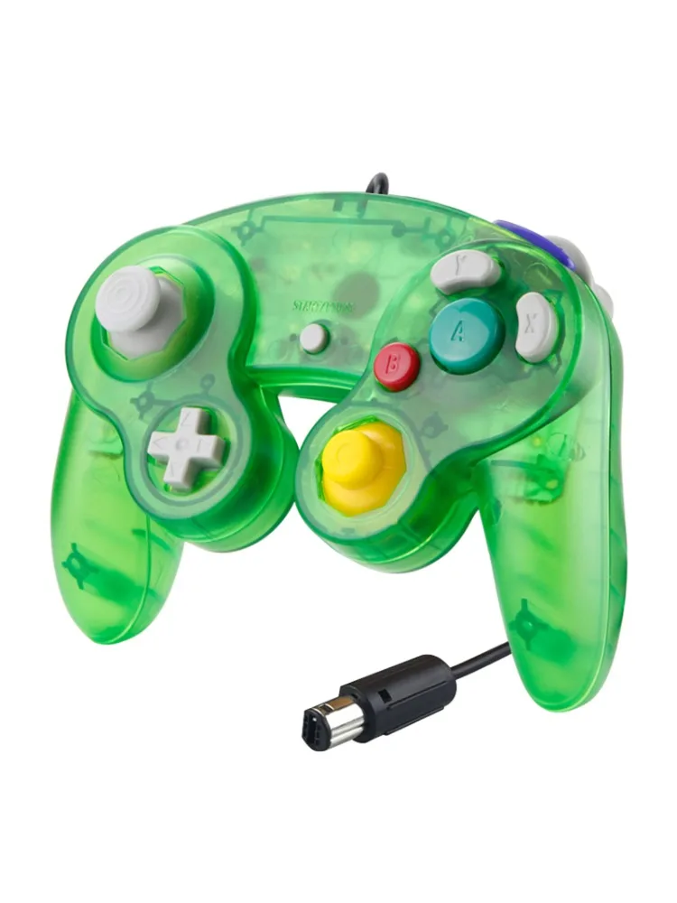 Nouveau manette de jeu couleur transparente pour manettes GameCube NGC manette de jeu filaire pour Console de jeu NGC Compatible avec Wii