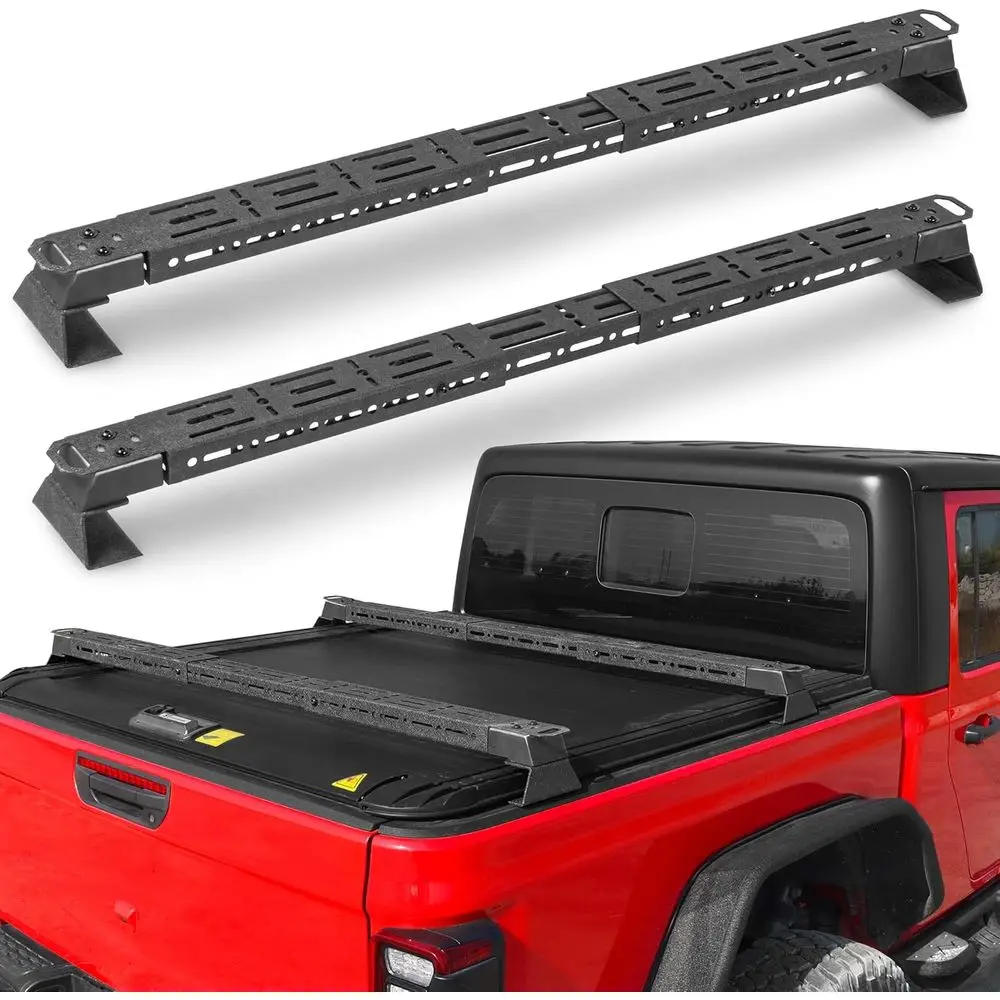 Adjustable Full-Size Truck Bed Rack for 1500, 2500, 3500, and Titan Models - Heavy Duty Cargo and Camping Gear Storage