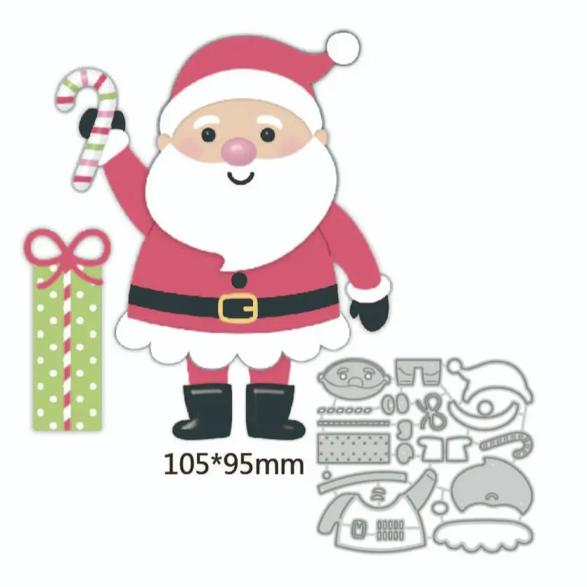 2023 New Metal Cutting Dies Santa Claus Decoration Scrapbooking Emboss Clipbook Template Greeting Card handmad Dies