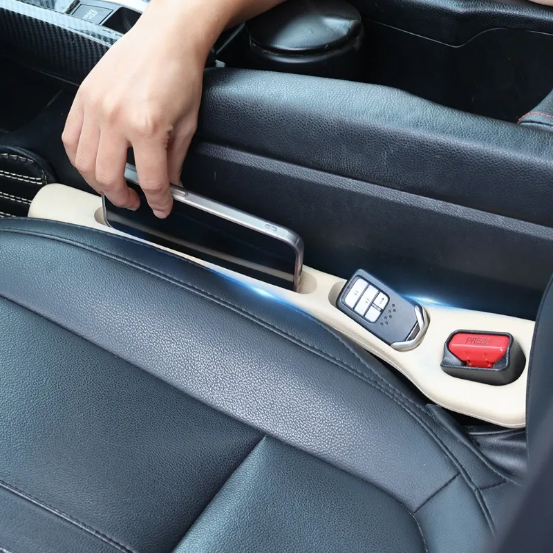 1 Pair Universal PU Car Seat Gap Stuff Side Seam Car Gap Filler Leakproof Seat Gap Storage Organizer Car Interior Accessories - Image 2