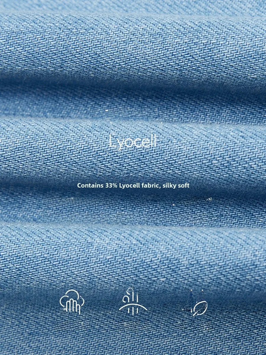 Combinaison en Denim taille haute décontractée pour femmes, Svel Lenzing, coupe cintrée, pantalon à jambes droites, confortable et respirante, combinaison d'été