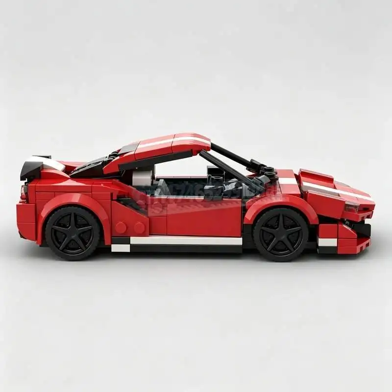 245 PCS 488 Pista Piloti Modify Sports Car MOC Building Blocks Racing Vehicle Model DIY Creative Assembly Puzzle Toy Xmas Gift