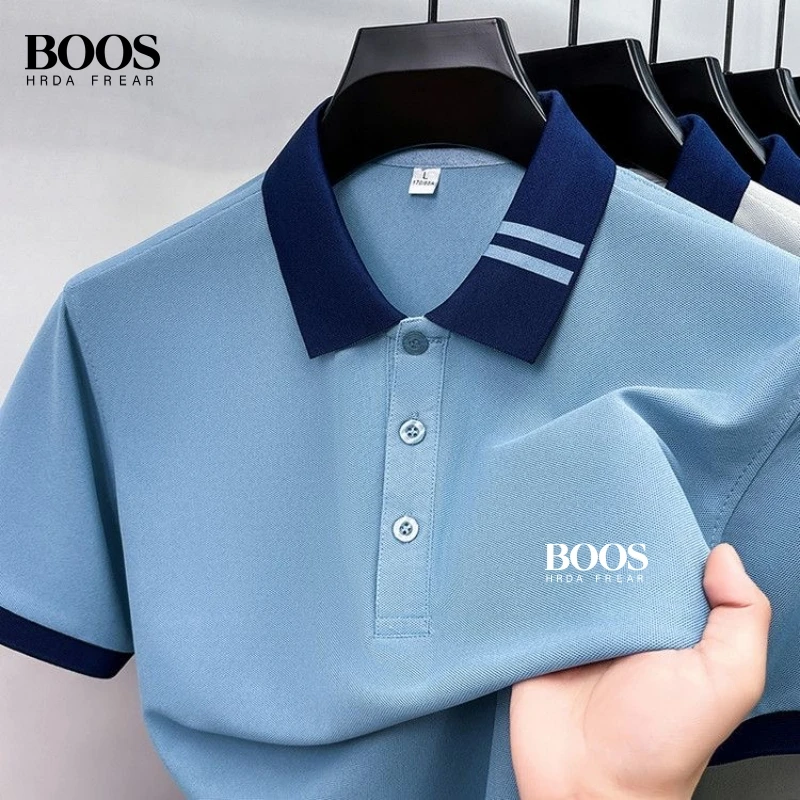 New Men's High-Quality Short-Sleeved Polo Shirt, Summer Fashion, Casual, Comfortable