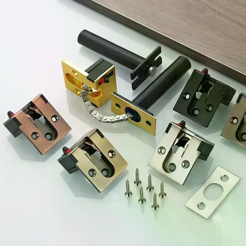 Zinc Alloy Hidden Security Door Chain For Hotel Bedroom Door Latch Anti-theft Door Lock Kids Protection Lock Hardware