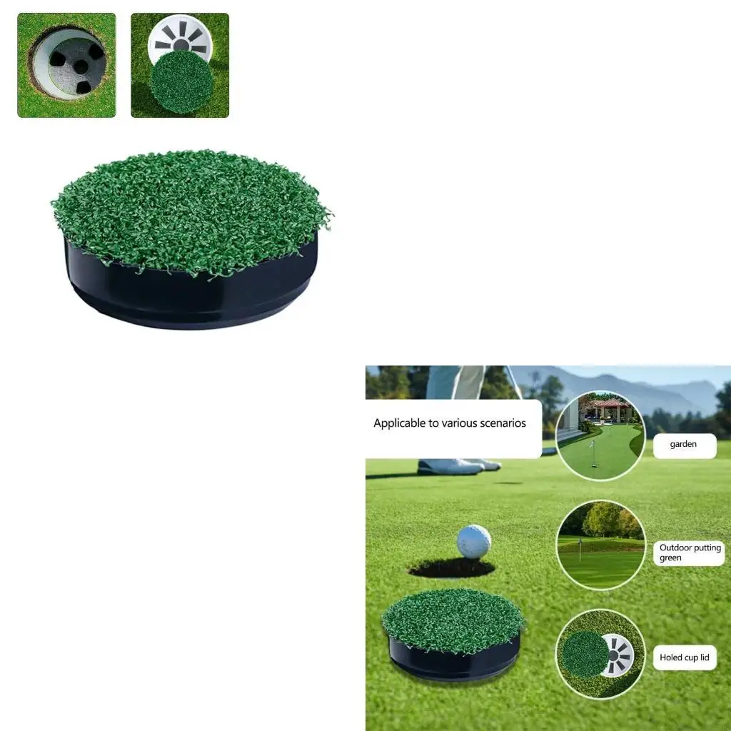

PXPF 1/2PCS смоделировать газонную чашку для гольфа для гольф -отверстия, положив чашку с крышкой водонепроницаемы