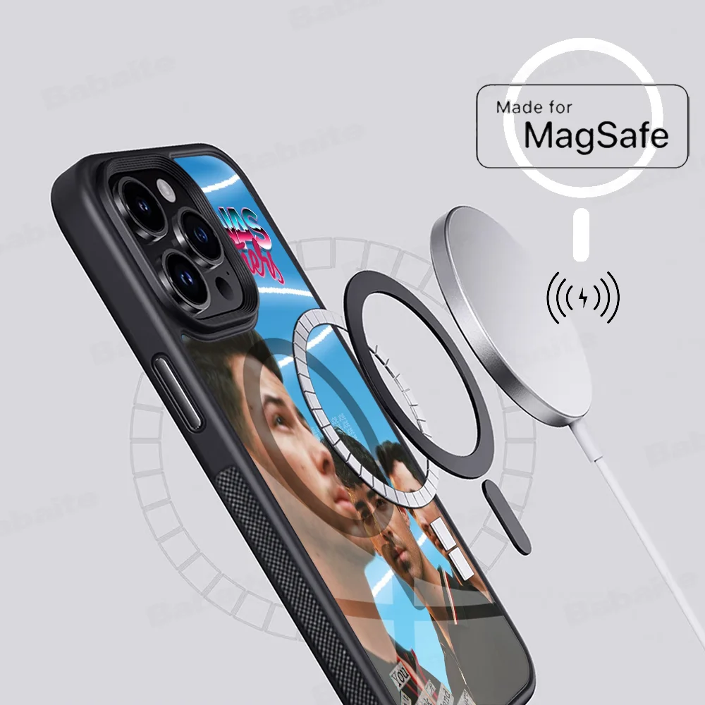 Band J-Jonas B-Brothers Phone Case Magesafe Magnetic Wireless Charge Case For iPhone 16 11 12 13 14 15 Pro Max Plus Mini