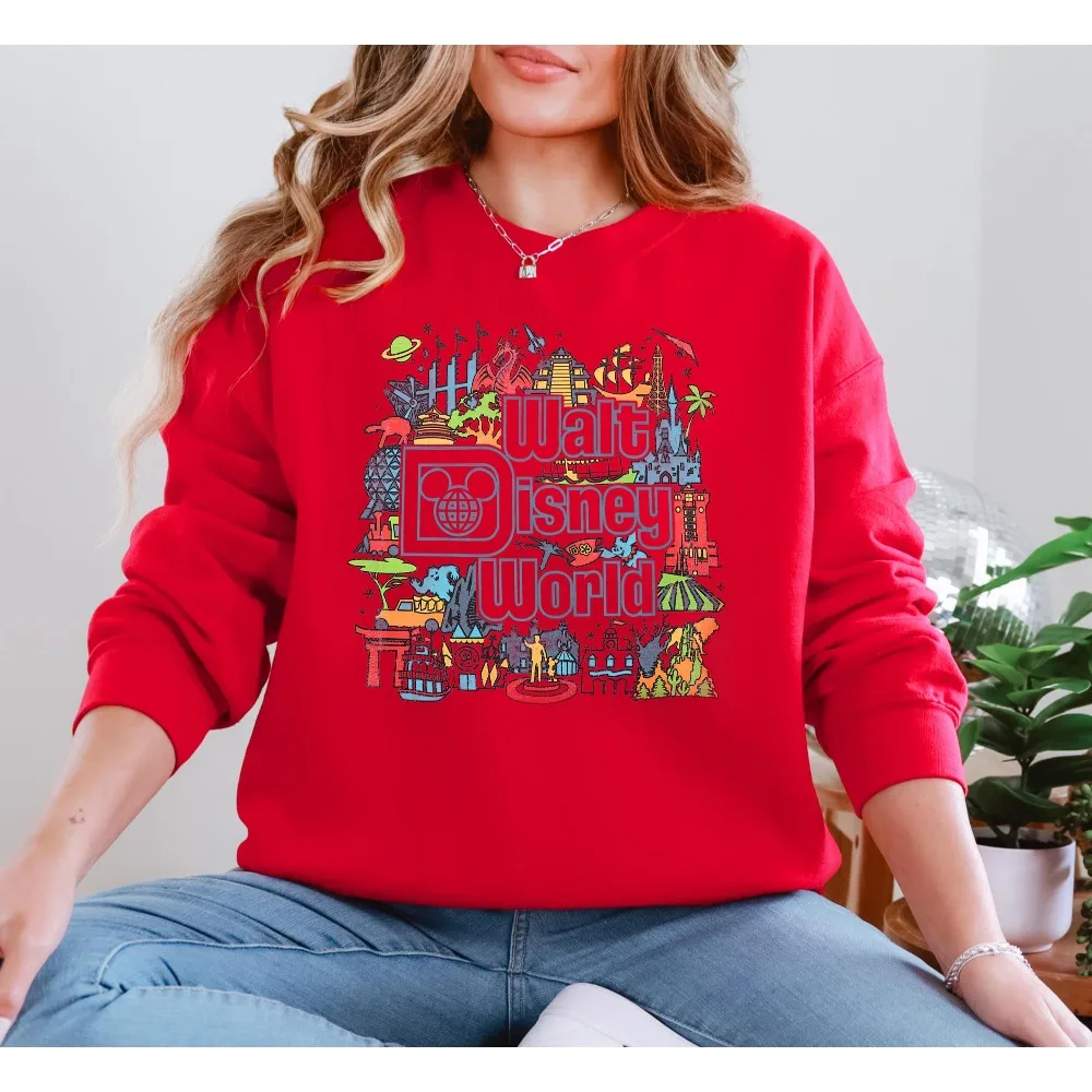 The 2025 Disney Mickey-themed Printed Pullover Is A Loose and Warm Couple's Sweatshirt for Fashionable Girls in Autumn