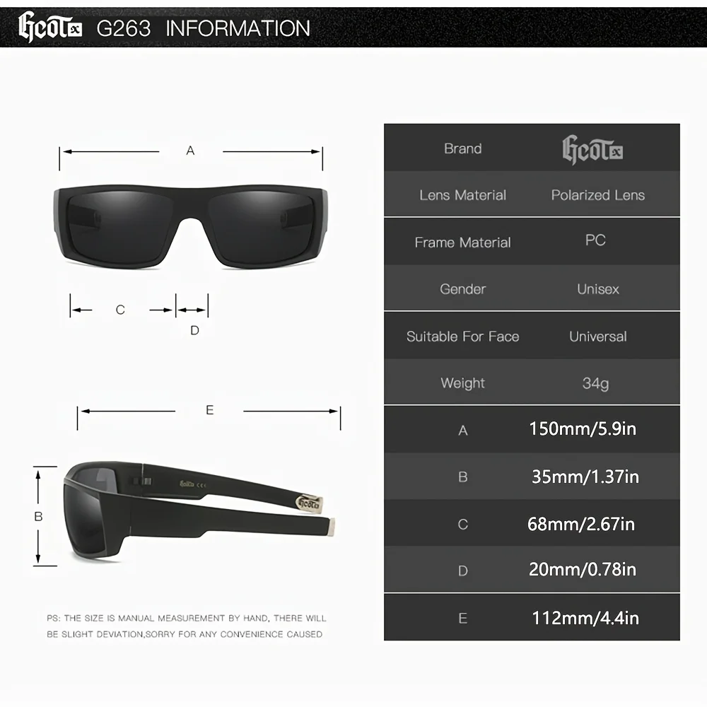 GCOTX Full Rim Polarized Sunglasses For Men And Women 8 Colors Model 263