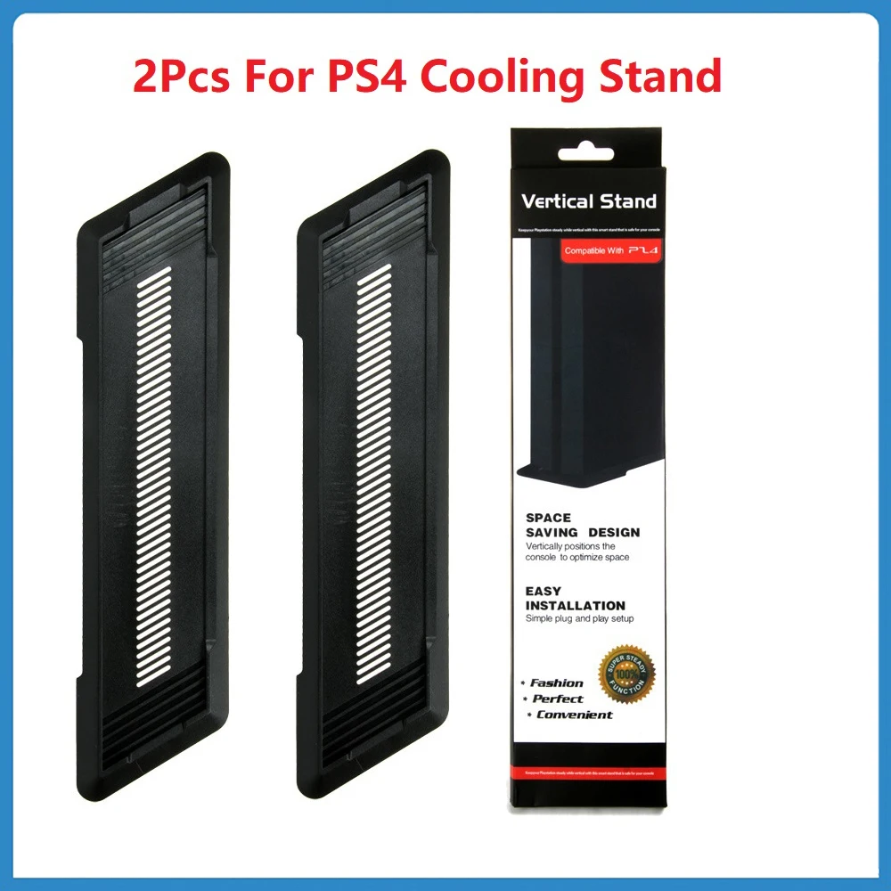 2Pcs For PS4 Console Stand Cooling Upright Stand For PS4 Mount Holder Dissipation Base Vertical Bracket Gaming Accessories