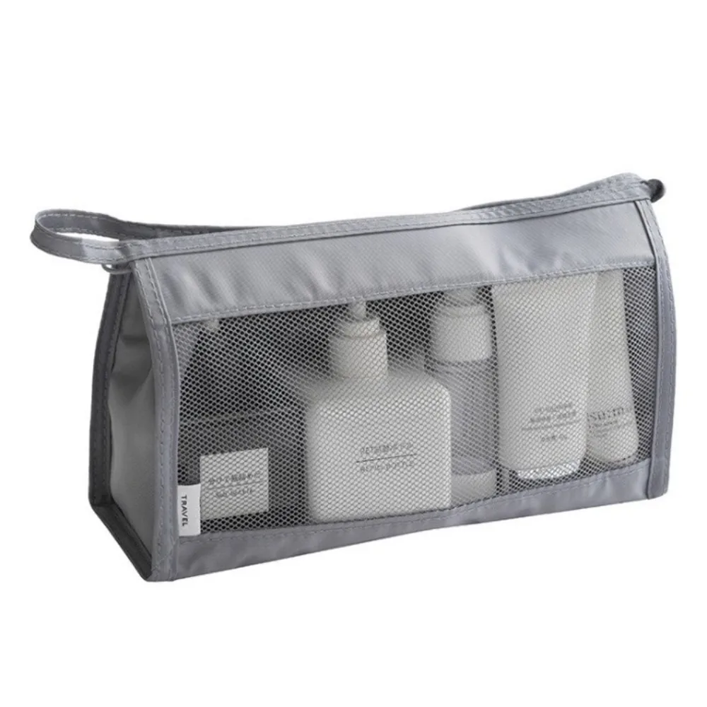 Grote capaciteit hangende reismake-uptas Opvouwbare zichtbare mesh make-up organizer Draagbare multifunctionele toilettas Schoonheid