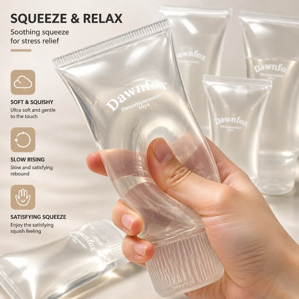 Upgraded Highly Transparent Moldable Coconut Oil Toothpaste Squishy Stress Relief Toy Vaseline Stress Ball For Muscle Weakness