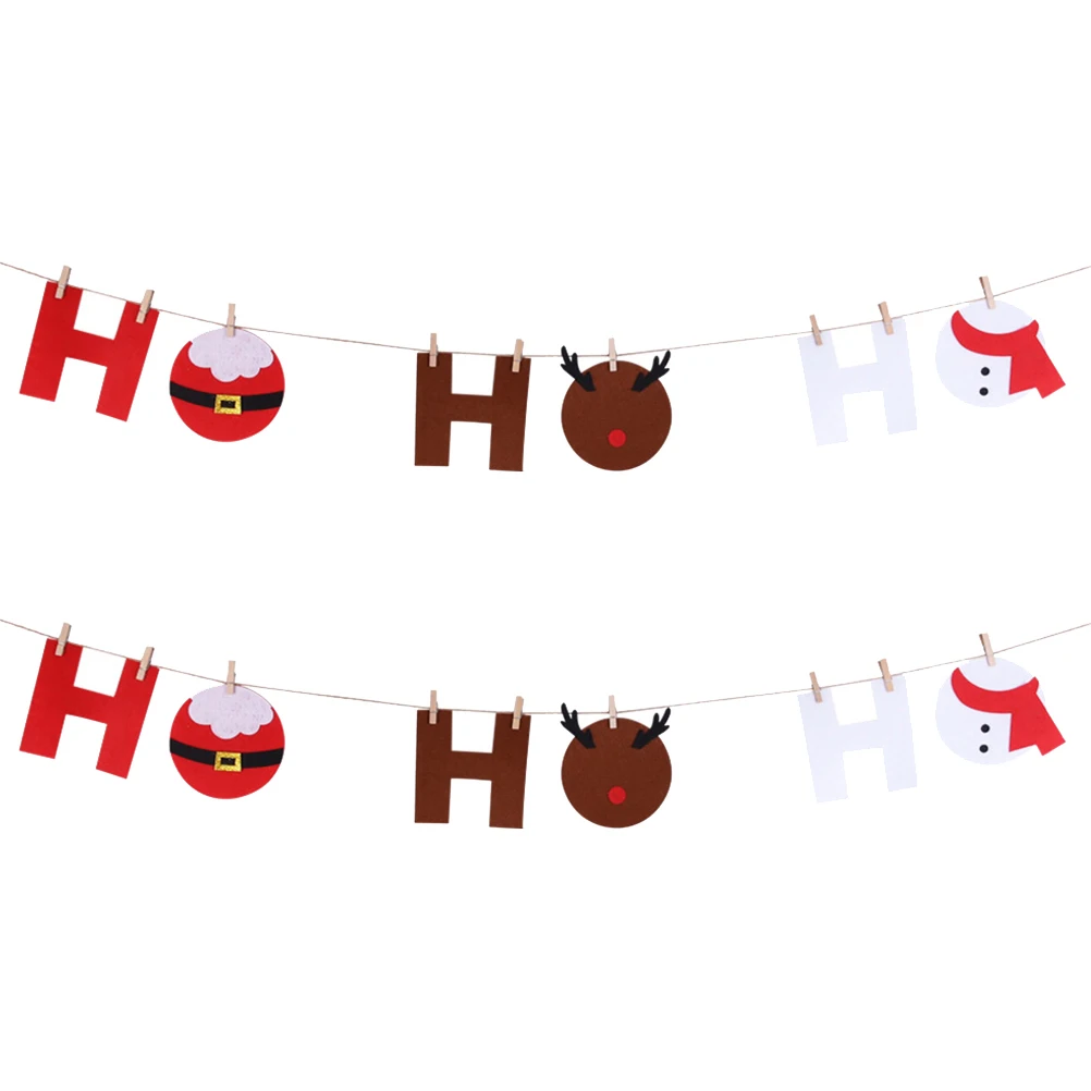 

Christmas Flag Decorative Banner Birthday Party Decoration Nonwovens Adorable Xmas Banners