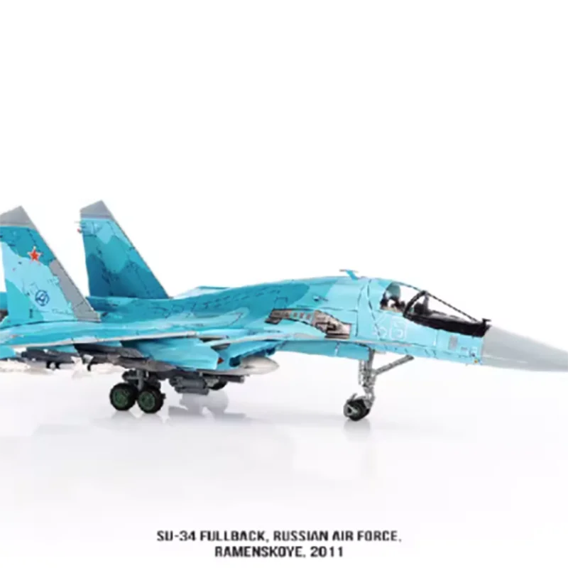 Diecast 1:72 Scale Russian Air Force SU34 Platypus Rearguard Fighter Alloy Finished Model Collection Gift Toys