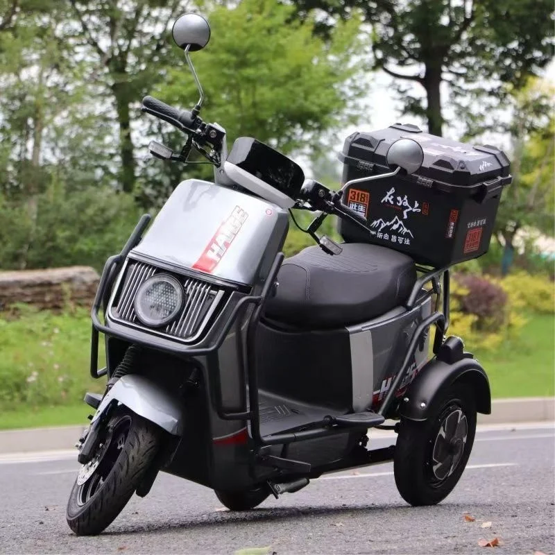 

Электрический скутер-велосипед с широкими шинами для взрослых, 60В, 501-800Вт, 3 колеса, открытый городской электрический трайк City Coco