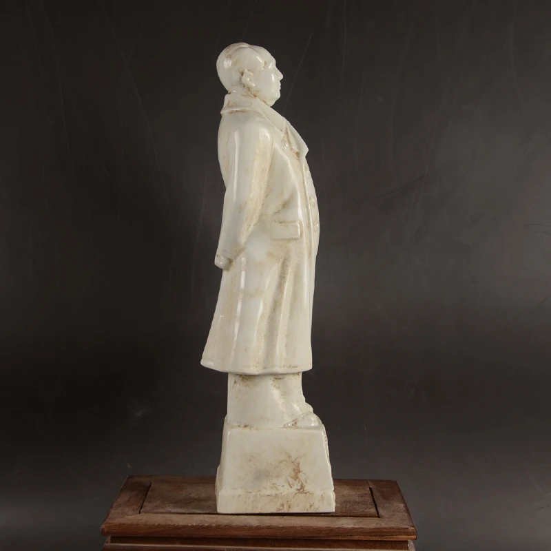 Chinese White Porcelain Mao Zedong Figurine Chairman Mao Statue 14.2 inch