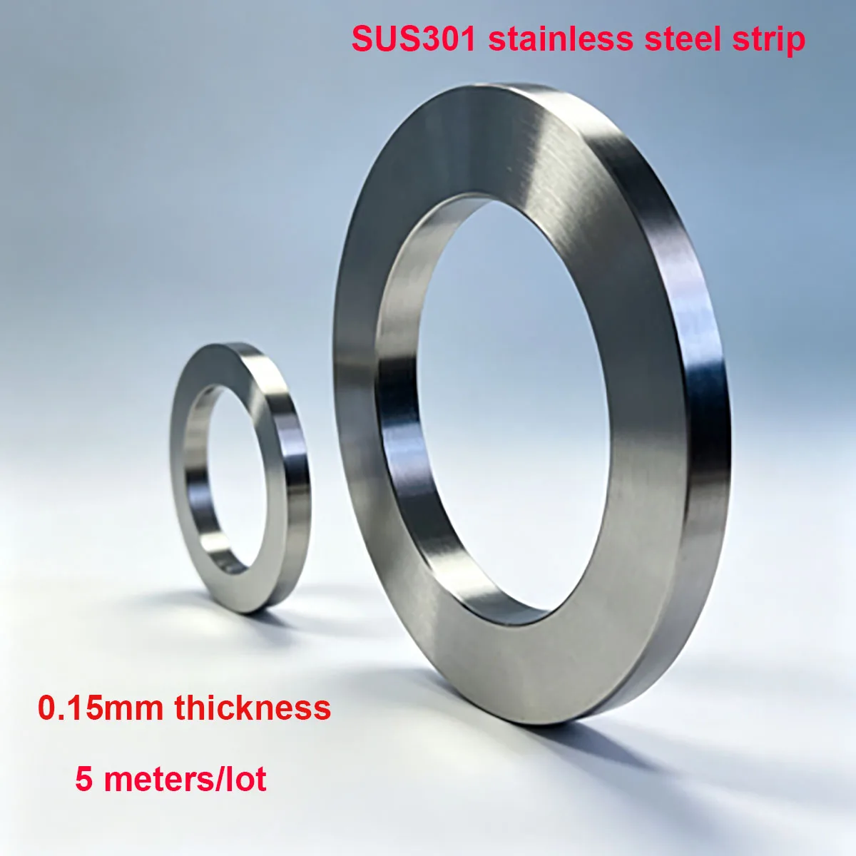 SUS301 Stainless Steel Strip, High Elastic Flat Band for Precision Spring Leaf Stamping