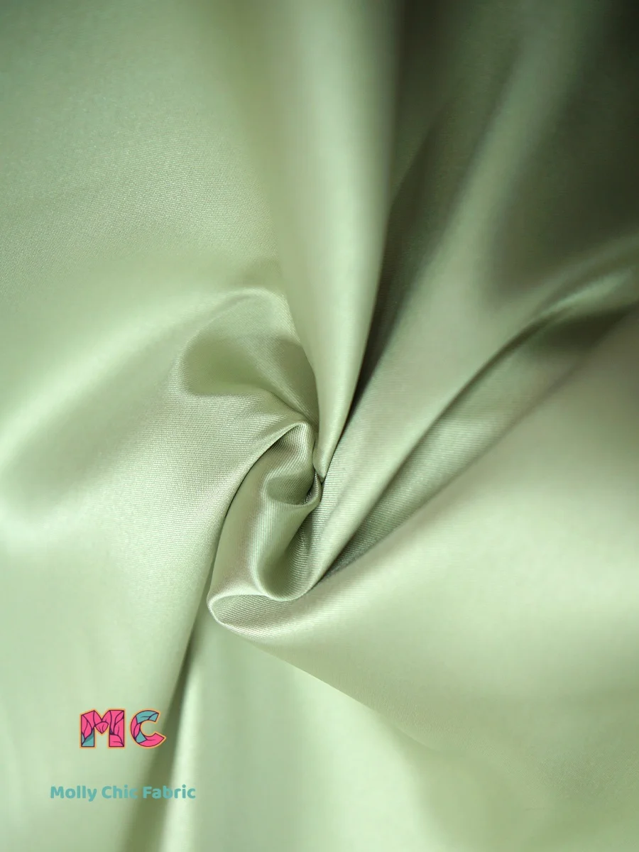 Tela Mikado brillante grueso, costura de ropa de alta gama, tela satinada de color sólido para boda, vestido de noche, tela cortavientos para traje