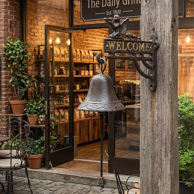 

Металлический садовый дверной звонок в виде птицы, долговечный декоративный колокольчик для входной двери дома
