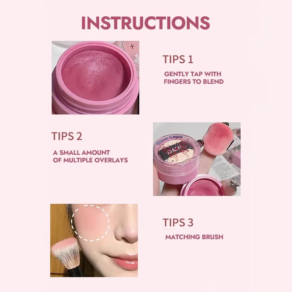내추럴 에어 필링 크림 블러셔 붓기 컬러 매트 블러쉬 메이크업 걸리쉬 블러쉬 롱래스팅 치크 블러쉬 크림