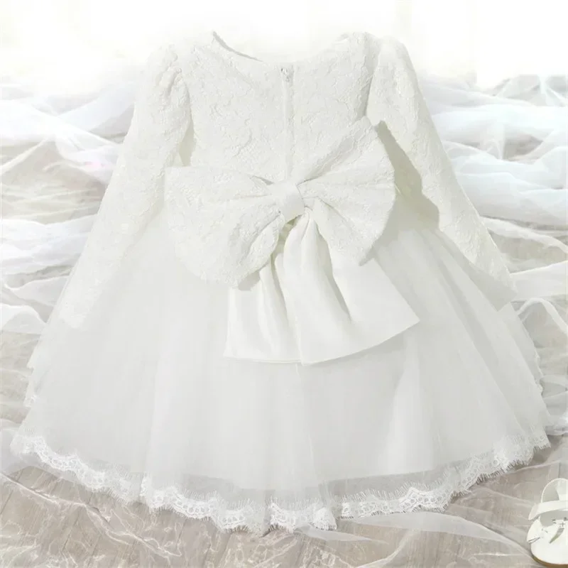 New Baby Girl Dress Newborn Clothes Prom Dresses Princess 1 Year Birthday Girl Outfit 6 Months NewBorn Christening Baptism White