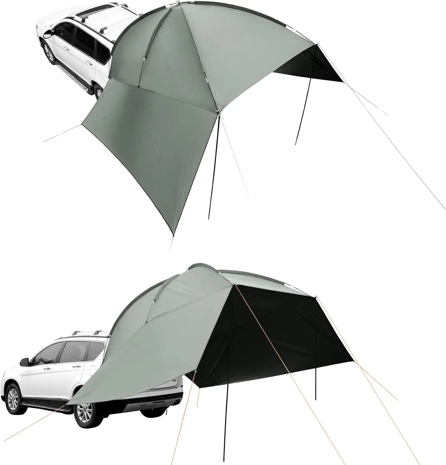 Versatility Camping Tent, Auto Canopy Sun Shade UV50+ PU3000mm, Car Tailgate Sun Shelter for Truck Bed, SUV, RV, Van, Trailer an