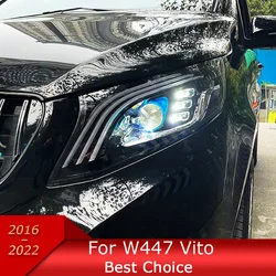 Car Lights for Vito W447 Metris V Class 2015-2020 LED Auto Headlights Assembly Upgrade Maybach Design LHD RHD Tools Accessories