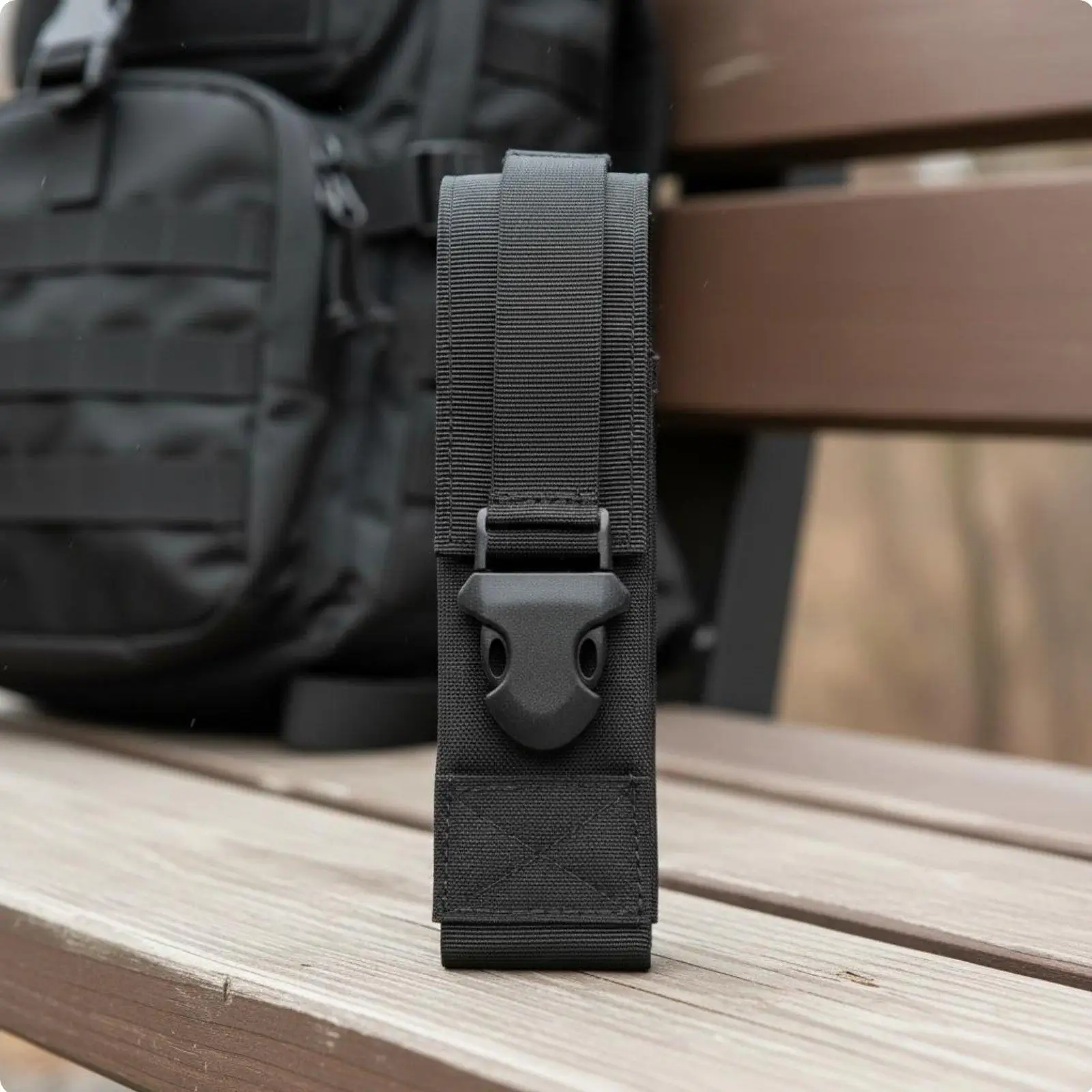 Heavy Duty Flashlight Pouch for Belt and Vest Utility Case with Secure Buckle for Outdoor Enthusiasts Heavy Duty Flashlight Pouch for Belt and Vest Utility Case with Secure Buckle for Outdoor Enthusiasts