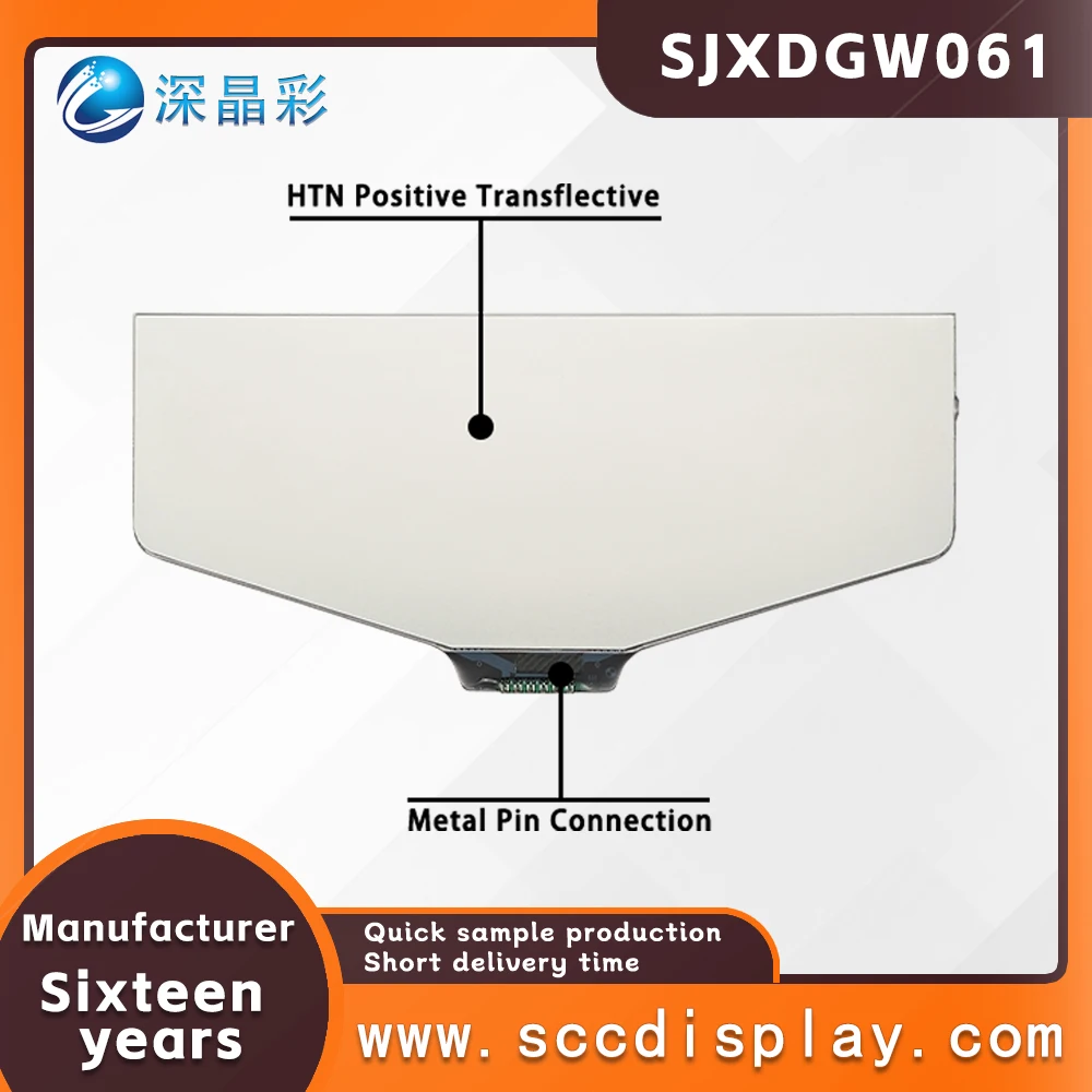 Non standard customized SJXDGW061 Segment LCD display screen HTN anti glare digital instrument screen suitable for motorcycles