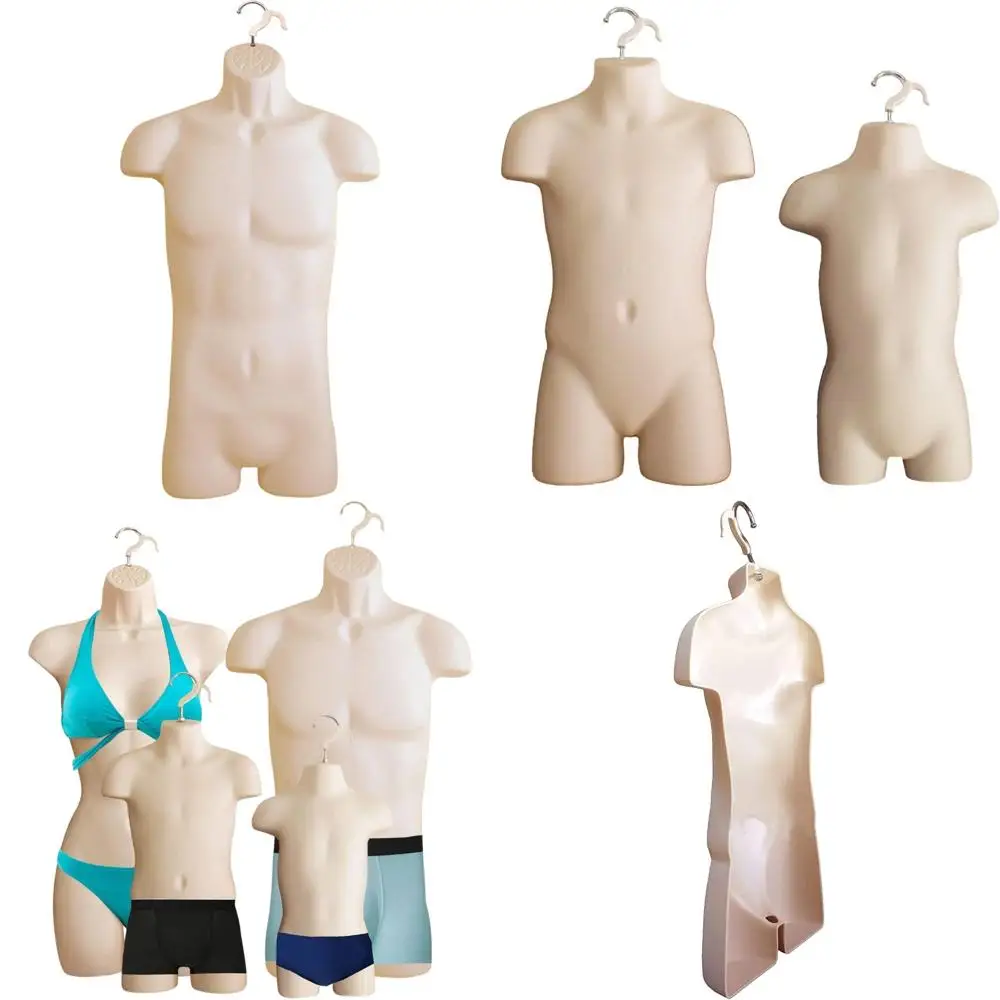 

Universal Hanging Mannequin Set - Unisex Child & Toddler, Hollow Back, Ideal for T-shirt Displays, Countertop Shows, S-M Sizes (