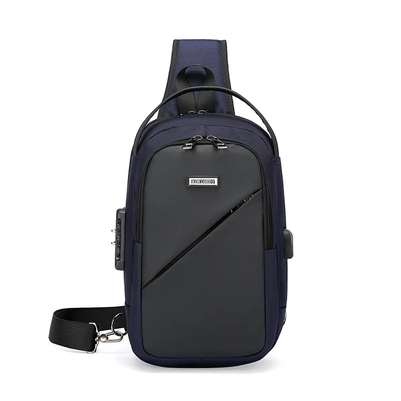 New Single-shoulder Simple Chest Bag, Multi-functional Crossbody Bag, Casual Waterproof Password Lock Anti-theft Small Backpack