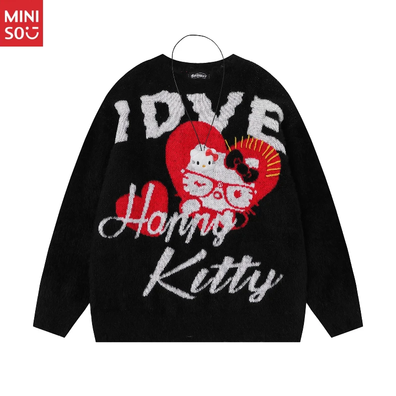 

Japanese Retro Kitty Neck Doll Sweater Unisex Fall Winter Versatile Knit Top